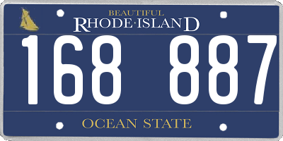 RI license plate 168887