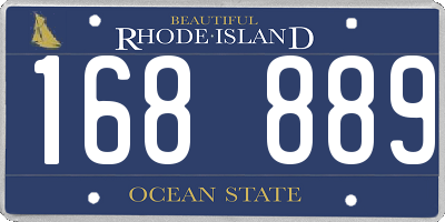 RI license plate 168889