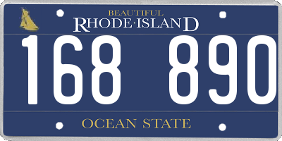 RI license plate 168890