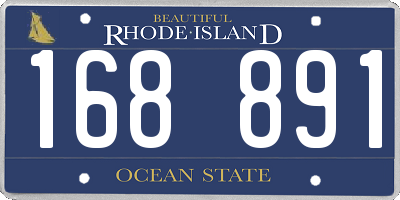 RI license plate 168891