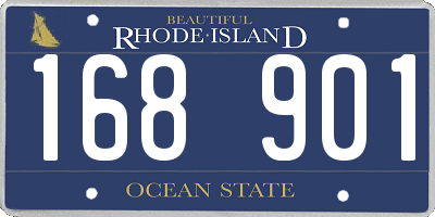 RI license plate 168901