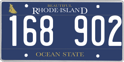 RI license plate 168902