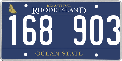 RI license plate 168903