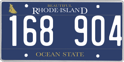 RI license plate 168904