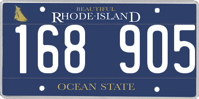RI license plate 168905