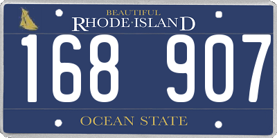 RI license plate 168907