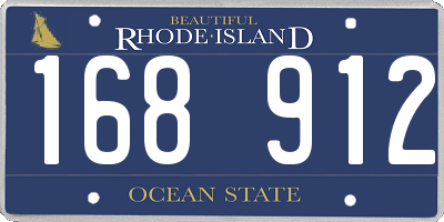 RI license plate 168912