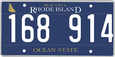 RI license plate 168914