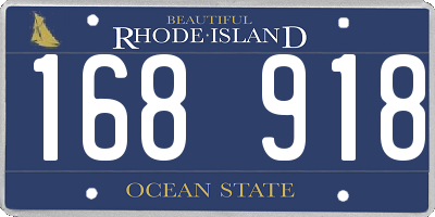 RI license plate 168918