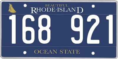RI license plate 168921