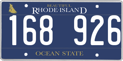 RI license plate 168926