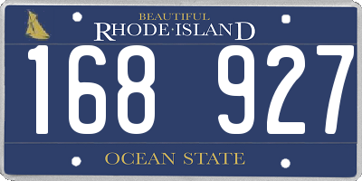 RI license plate 168927