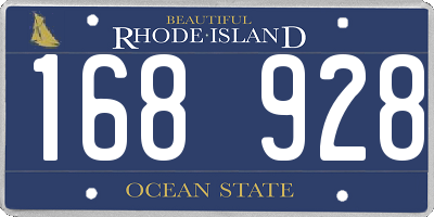 RI license plate 168928