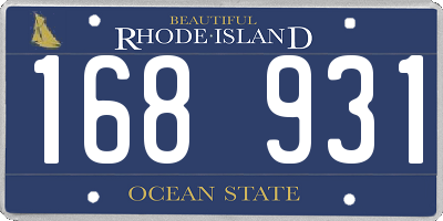 RI license plate 168931