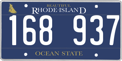 RI license plate 168937