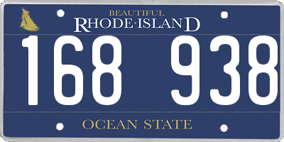 RI license plate 168938
