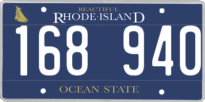 RI license plate 168940