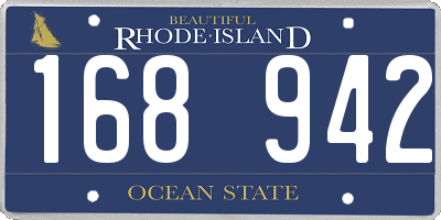 RI license plate 168942