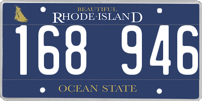 RI license plate 168946