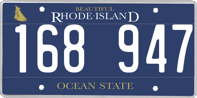 RI license plate 168947