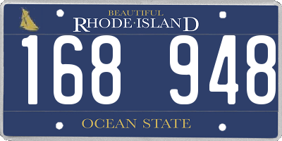 RI license plate 168948