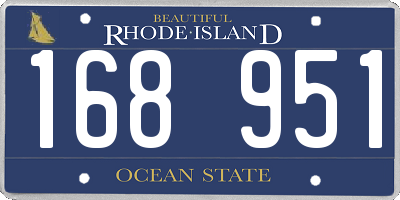 RI license plate 168951