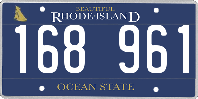 RI license plate 168961