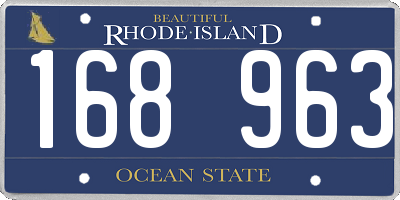 RI license plate 168963