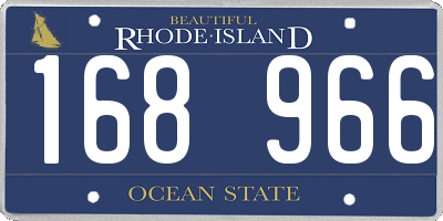 RI license plate 168966