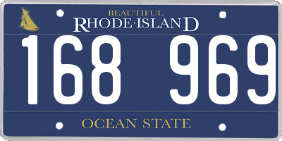 RI license plate 168969