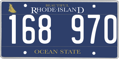 RI license plate 168970