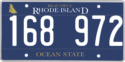 RI license plate 168972