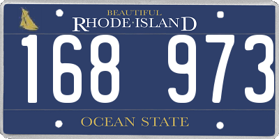 RI license plate 168973