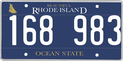 RI license plate 168983