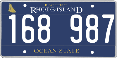 RI license plate 168987