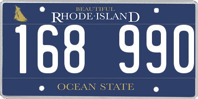 RI license plate 168990