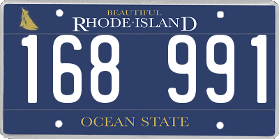 RI license plate 168991