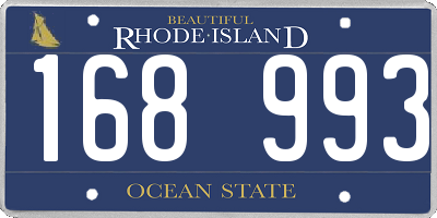 RI license plate 168993