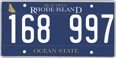 RI license plate 168997