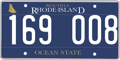 RI license plate 169008