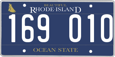 RI license plate 169010