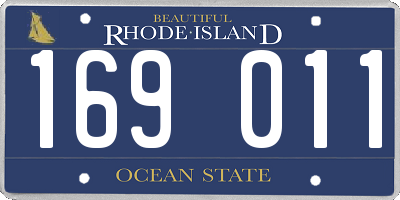 RI license plate 169011