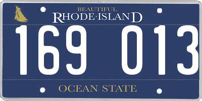 RI license plate 169013