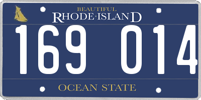 RI license plate 169014