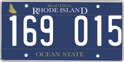 RI license plate 169015
