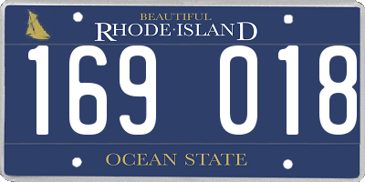 RI license plate 169018