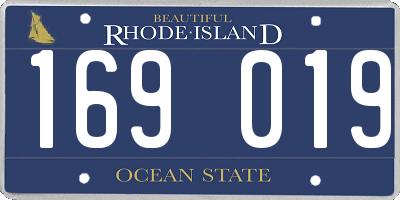 RI license plate 169019