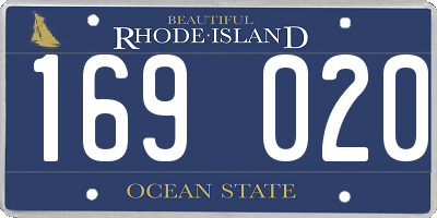 RI license plate 169020