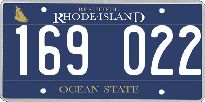 RI license plate 169022