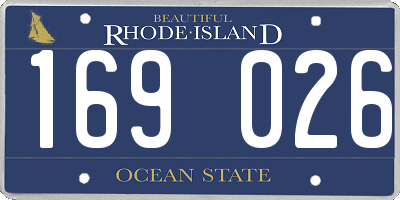 RI license plate 169026